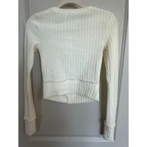 Urban Outfitters Out From Under Ivory Button Up Tight Cropped Sweater Women's Sz thumbnail 2