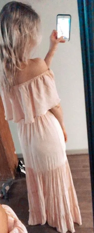 Forever 21 Pale Pink Off The Shoulder Maxi Dress thumbnail 3