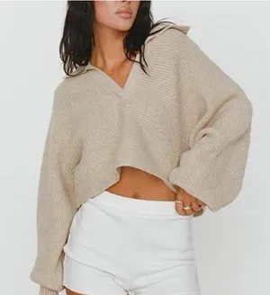 Princess Polly quinten 90s chunky oversized sweater thumbnail 1
