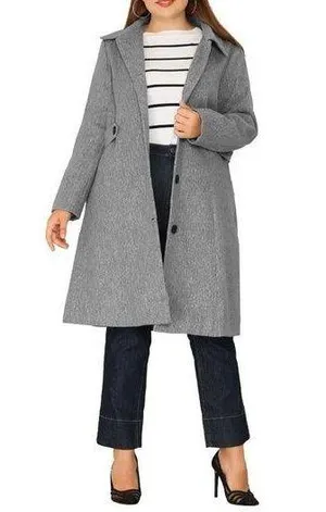NWT Agnes Orinda Gray Coat Size 1X thumbnail 1