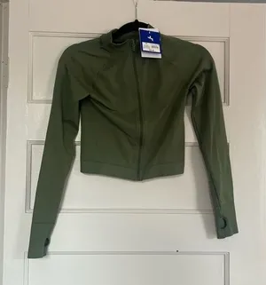 New Green JoyLab zip up athletic jacket top thumbnail 1
