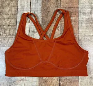 Yogasmoga Size 6 Medium Rust Orange Criss Cross Sports Bra Strappy Boho Yoga thumbnail 1