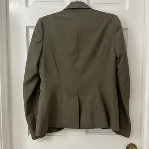 Suzy Shier Olive Green Military Double Breasted Blazer Jacket S Band Dark Academia Office thumbnail 4