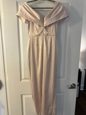 Selfie Leslie Amaryllis Off-Shoulder Twist Maxi Dress Pearl thumbnail 8
