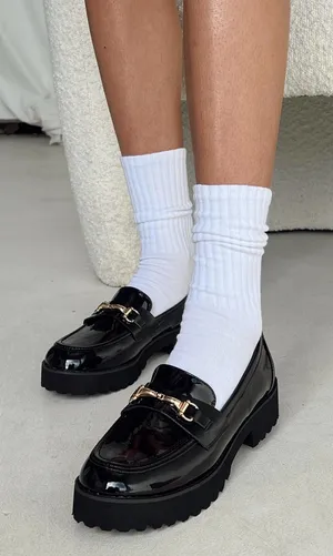 Black Loafers Princess Polly 8 Capri thumbnail 2