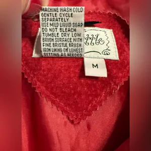 Live a Little Wine Red Suede Leather Vintage Blazer Size M thumbnail 5