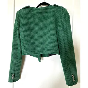 Zara Green Textured Weave Jacket Blogger Fav 2674/713 thumbnail 9