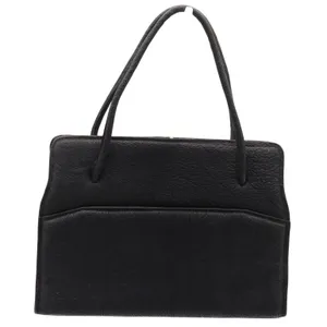 Unbranded Handbag Womens Medium Vintage Kiss Lock Satchel Black Pebbled Good thumbnail 3