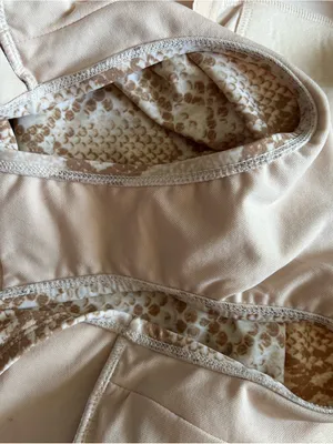 Kona Sol Beige and Light Brown Snakeskin Patterned Swim One Piece | Large 12-14 thumbnail 11
