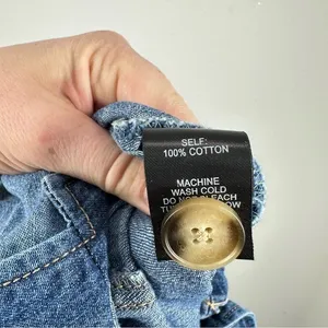 Lulu's Size Small Denim Chambray Dark Wash‎ Short Sleeve Romper Jumpsuit Casual thumbnail 5