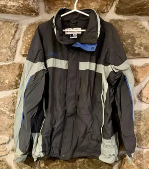Grey/Blue Thick Zip Up Windbreaker Material Boulder Ridge Jacket thumbnail 1