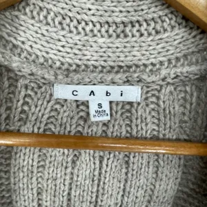 CAbi Artsy Boho Cable Knit‎ Longline Vest Oatmeal Wool Blend Size S thumbnail 5