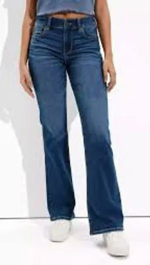 American Eagle distressed relaxed normcore boyfriend 12 jeans thumbnail 1