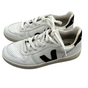 Veja V-10 Leather White Black sneaker size 5 thumbnail 4