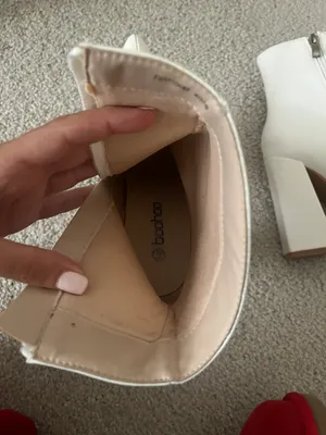 Boohoo White Booties thumbnail 3
