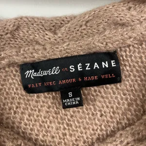MADEWELL et Sézane BRIGITTE WOOL SWEATER size small in tan Maeve thumbnail 6