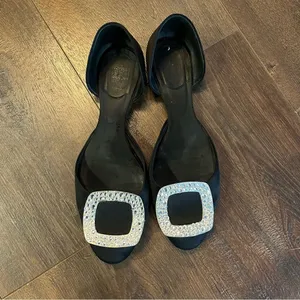 Roger Vivier Chip Strass Ballet Flat Black Black Size 5.5 thumbnail 2