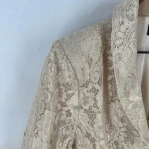Lulus‎ Ronan Blazer Dress Womens M Red Beige Lace Floral Lined Double Breasted thumbnail 5