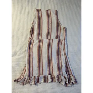 Rails Madison Ruffle Tie Wrap Mini Dress Jewel Stripe Metallic Size Large thumbnail 5