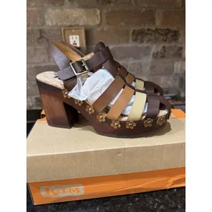 KORKS Kork-Ease Willow Brown Chunky Heel Platform Sandal Clog Size 6 Boho Hippie thumbnail 2