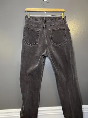 Vintage Lands' End Jeans Womens 10 Gray High Rise Straight Denim Made In USA thumbnail 5