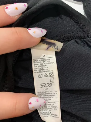 Set of 2 Old Navy Black Ruched Tie-Front Bikini Top Black and Orange - Size M thumbnail 3