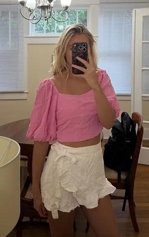 White mini skort thumbnail 1