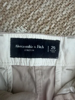 Abercrombie & Fitch Light Beige Flat-Front women Shorts thumbnail 2