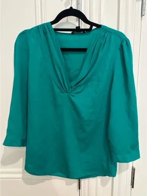 Banana Republic Turquoise Blouse thumbnail 1