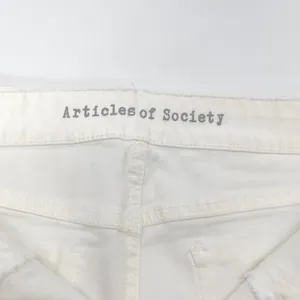 Articles of Society Skinny Jeans Womens 27 White Stretch Minimalist Karen Crop‎ thumbnail 7