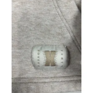 Savage X Fenty Essential‎ Oatmeal Beige Cropped Hoodie Sweatshirt XL Rihanna thumbnail 5