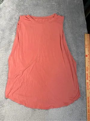 Lululemon muscle Tank Top coral orange thumbnail 1