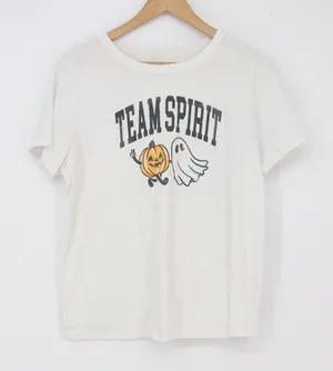 Old Navy T-Shirt Womens L Everywear Calla Lily Halloween Team Spirit Excellent thumbnail 1