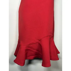 New TCEC Red‎ One Shoulder Ruffle Dress Size Large thumbnail 3