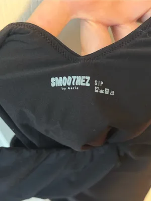 Aerie Smoothez Double V Tank in Black thumbnail 4