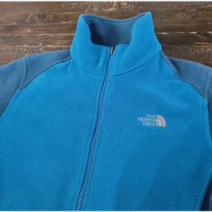 The North Face Khumbu Fleece Jacket Womens Large Blue Full Zip Soft Outdoor thumbnail 2