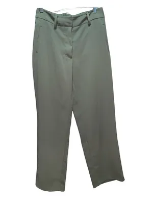 Quince Stretch Crepe Paperbag Pant Olive green Size 8 Trousers Office Career thumbnail 2
