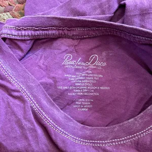 Panic At The Disco Purple Stone Wash Triangle Illuminati Band Tee thumbnail 2
