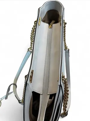 Michael Kors Jet Set Large Saffiano Leather Shoulder Bag (Optic White) 35T5STVT3 thumbnail 5