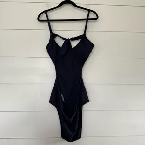 Aerie Women’s XL Navy Blue Lace Patterned One Piece Swim New thumbnail 3