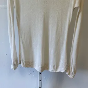Vince Womens Cream V-Neck Long Sleeve Sheer Knit Top Tunic Size Small Boho thumbnail 4