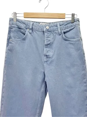 Free People We The Free Deep Trance Dropped Barrel Jeans Size 27 Ocean Blue Wash thumbnail 9