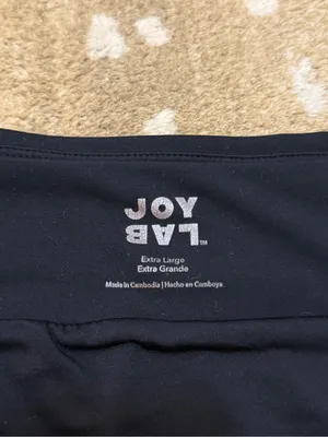 JoyLab Women’s XL Black High Rise Running Shorts Laser Cut Athletic Workout thumbnail 6