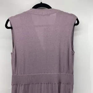 Peruvian Connection ADRIATICO lilac maxi knit dress minimalist size M thumbnail 8