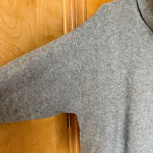 Free People Afterglow Sweater Women S Gray Ribbed Oversized Mock Neck Turtleneck thumbnail 6