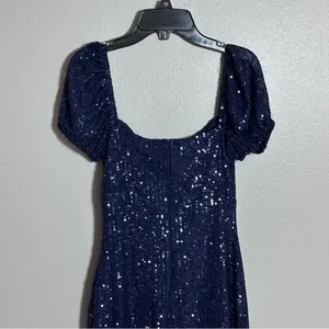 Windsor Women Navy Blue Party Season Sequin Bodycon Mini Dress size S.‎ thumbnail 7