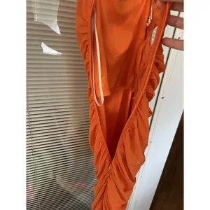 Hello Molly Orange Airy World‎ Dress Open Cut Out Back Size 4 thumbnail 6