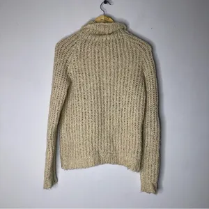 Theory PT (xs Tall) Cream Chunky‎ Cowl Neck Alpaca Wool Sweater CP thumbnail 2