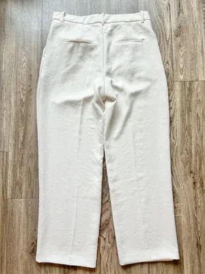 Aritzia Wilfred The Effortless Pant Wide Leg Crepette in Light Birch Size 16 thumbnail 8