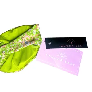 Ribbed Paisley Bandeau Bikini Side Tie Cheeky Small Neon Lime Green Bathing Suit thumbnail 7